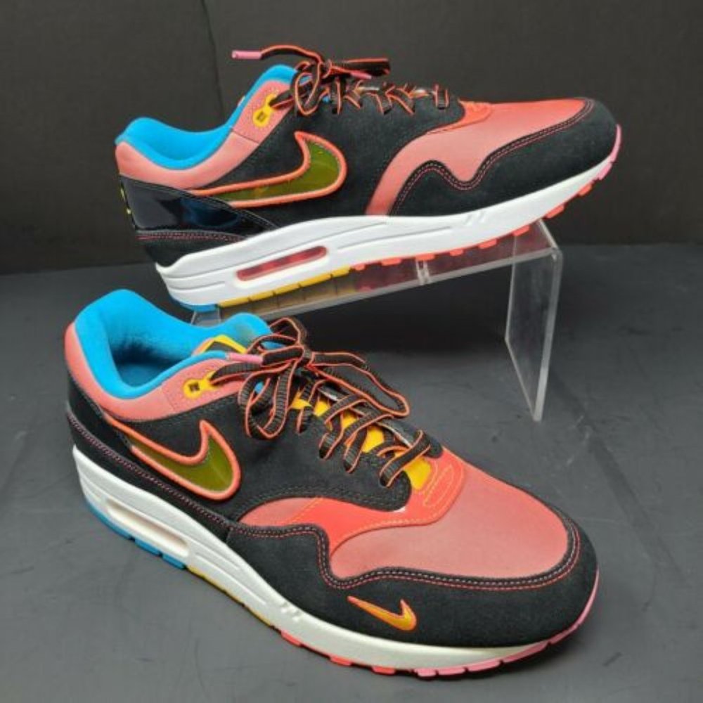 Size 10 Nike Air Max 1 NYC Chinatown 2020 shoes suede lowtops winged horse